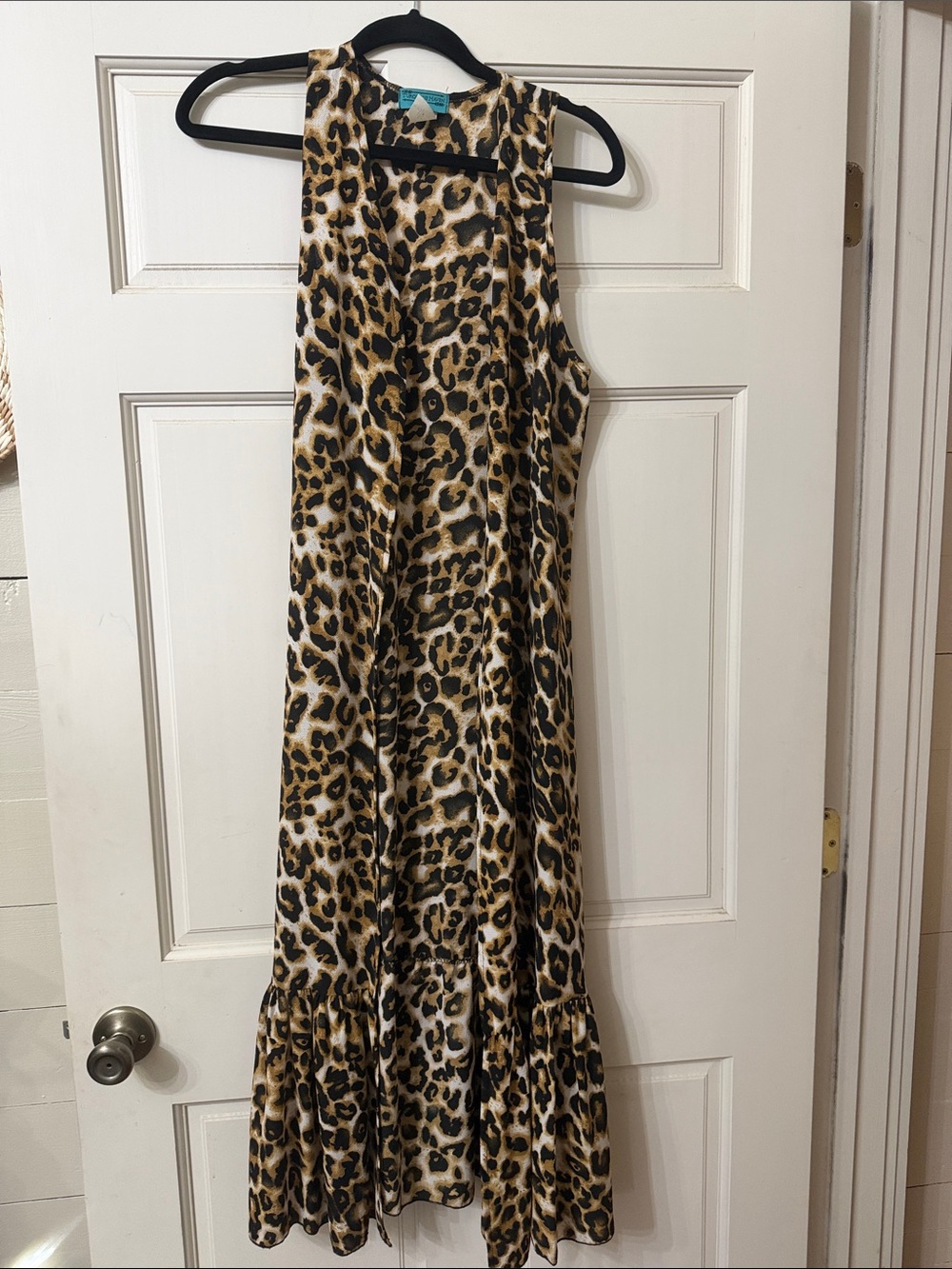 Leopard Print duster vest Bold Animal Print